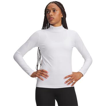 Under Armour Ladies ColdGear® Mock Long Sleeve White - Halo Grey (100)