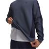 Under Armour Gents Drive Midlayer Crew Downpour Grey - White - Aegean Blue (044)
