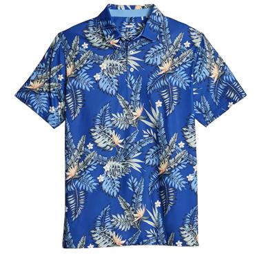 Puma Gents Cloudspun Aloha Polo Shirt Festive Blue