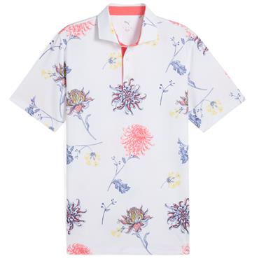 Puma Gents MATTR Dahlia Polo Shirt White - Peach