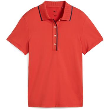 Puma Ladies CLOUDSPUN Bridges Polo Shirt Peach Frost