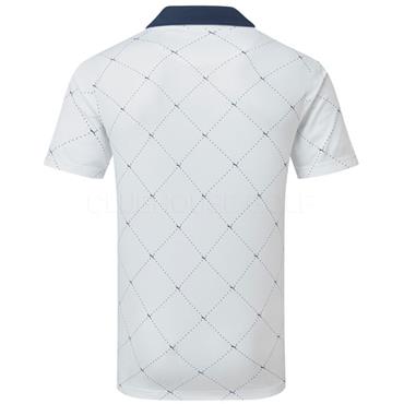 Puma Gents Pure 2.0 Argyle Polo Shirt White - Navy