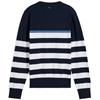 Puma Ladies Resort Stripe Sweater Navy - White