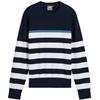 Puma Ladies Resort Stripe Sweater Navy - White