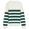 Puma Ladies Resort Stripe Sweater White - Dark Myrtle