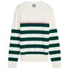 Puma Ladies Resort Stripe Sweater White - Dark Myrtle