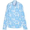 Puma Ladies YouV Botanic 1/4 Zip Top White - Blue
