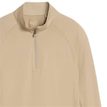Puma Ladies You-V Solid ¼ Zip Top Ice Coffee