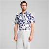 Puma Gents MATTR Broken Flower Polo Shirt White - Blue