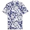 Puma Gents MATTR Broken Flower Polo Shirt White - Blue