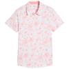 Puma Ladies CLOUDSPUN Toile Polo Shirt Pink Fruit
