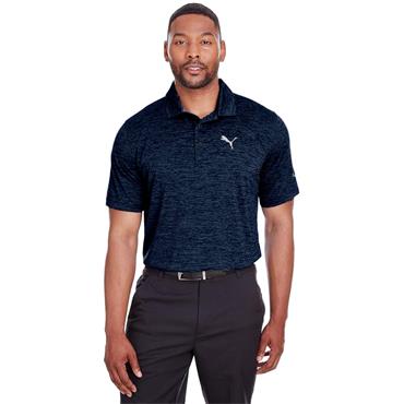 Puma Gents Icon Heather Polo Shirt Dark Navy Heather
