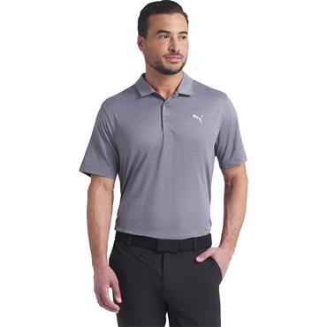 Puma Gents Icon Heather Polo Shirt Slate Sky