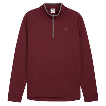 Puma Gents Waffle Fleece ¼ Zip Top Ruby Shimmer