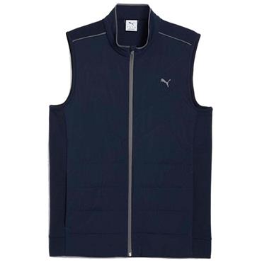 Puma Gents Cloudspun Fleece Hybrid Vest Deep Navy