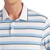 Puma Gents Cloudspun Stripe Polo Shirt  Warm White - Team Light Blue