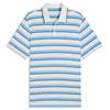 Puma Gents Cloudspun Stripe Polo Shirt  Warm White - Team Light Blue
