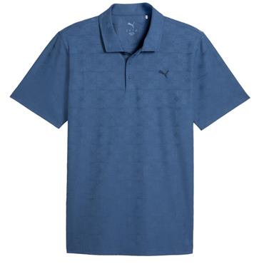Puma Gents Mattr Deco Jacquard Polo Shirt Dark Indigo