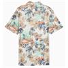 Puma Gents Cloudspun Palm Polo Shirt  Warm White - Mint Jelly - Melon Glow