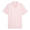 Puma Gents Mattr Scallop Polo Shirt Rose Blossom - Warm White
