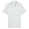 Puma Gents Cloudspun Argyle Bloom Polo Shirt Warm White - Team Light Blue
