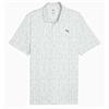 Puma Gents Cloudspun Argyle Bloom Polo Shirt Warm White - Team Light Blue