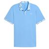 Puma Gents Modalon Floral Rib Polo Shirt TeamLight Blue - Warm White