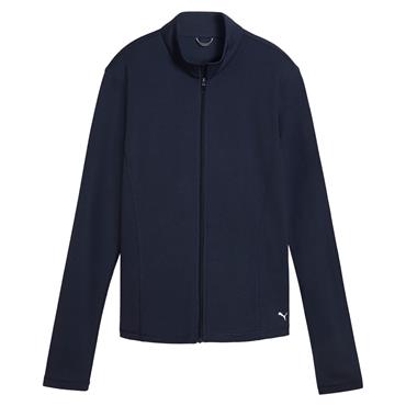 Puma Ladies  Pure Textured Full Zip Jacket Deep Navy