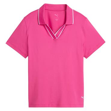 Puma Ladies Cloudspun Essential Polo Shirt Pink Opal