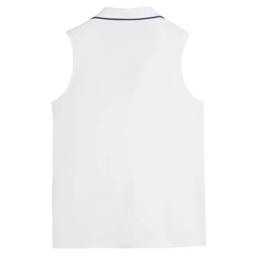 Puma Ladies Cloudspun Essential Sleeveless Polo Shirt Whte Glow