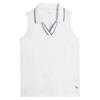 Puma Ladies Cloudspun Essential Sleeveless Polo Shirt Whte Glow