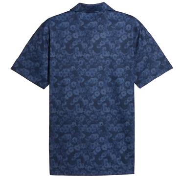 Puma Gents Pure 2.0 Floral Polo Shirt Deep Navy