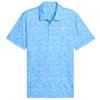 Puma Gents Pure 2.0 Floral Polo Shirt Team Light Blue