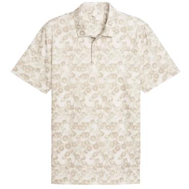 Puma Gents Pure 2.0 Floral Polo Shirt Warm White
