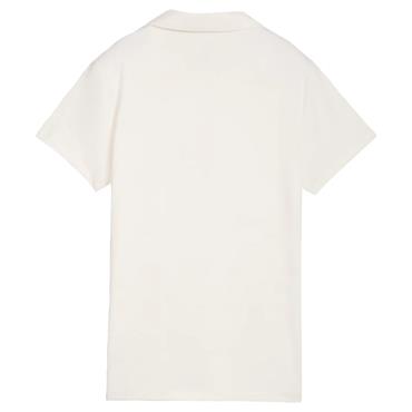 Puma Ladies  Floral Lace Jacquard Polo Shirt Warm White