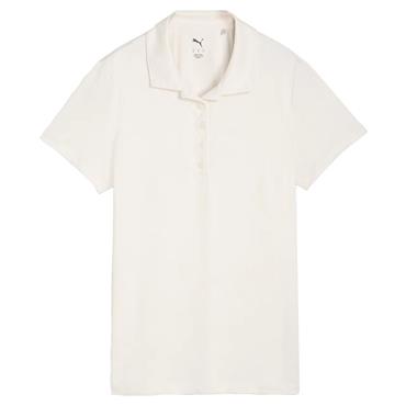 Puma Ladies  Floral Lace Jacquard Polo Shirt Warm White