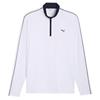 Puma Gents Pure 3.0 1/4 Zip White Glow - Deep Navy
