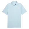 Puma Gents Cloudspun Mono Check Polo Shirt White Glow - Team Light Blue