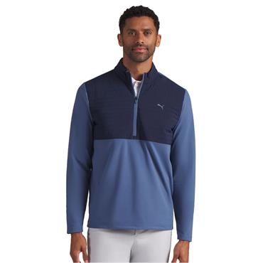 Puma Gents Cloudspun Tech Hybrid ½ Zip Jacket Deep Navy