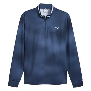 Puma Gents Cloudspun Tech Coastal Claret ¼ ZIp Jacket Deep Navy
