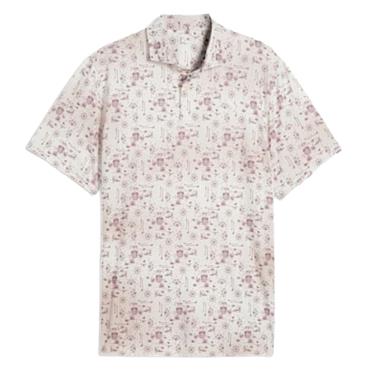Puma Gents Cloudspun Coastal Claret Polo Shirt Birch