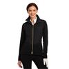 EPNY Ladies Long Sleeve Mixed Media Chevron Jacket Black