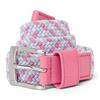 FootJoy Ladies Braided Belt Pink Lemonade - White - Skyway