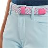 FootJoy Ladies Braided Belt Pink Lemonade - White - Skyway