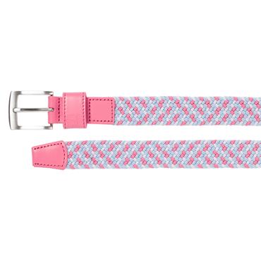 FootJoy Ladies Braided Belt Pink Lemonade - White - Skyway