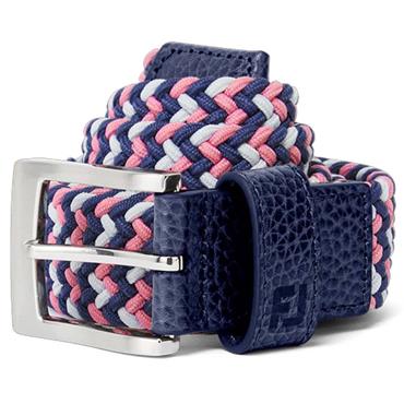 FootJoy Gents Braided Belt Black - Pink Pop