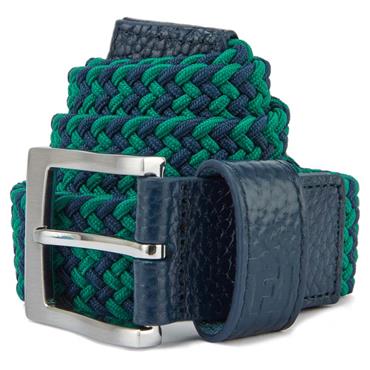 FootJoy Gents Braided Belt Navy - Field Green