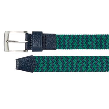 FootJoy Gents Braided Belt Navy - Field Green