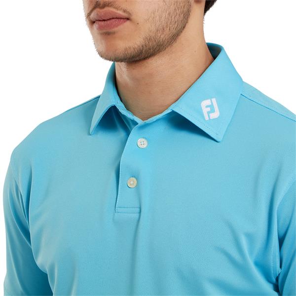 FootJoy Gents Stretch Pique Solid Polo Shirt Riviera Blue