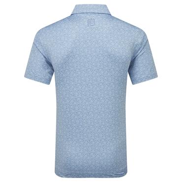 FootJoy Gents Painted Floral Lisle Polo Shirt Storm